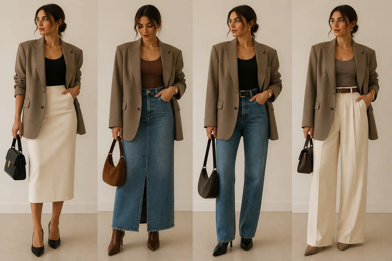 idei de styling pentru blazer oversized