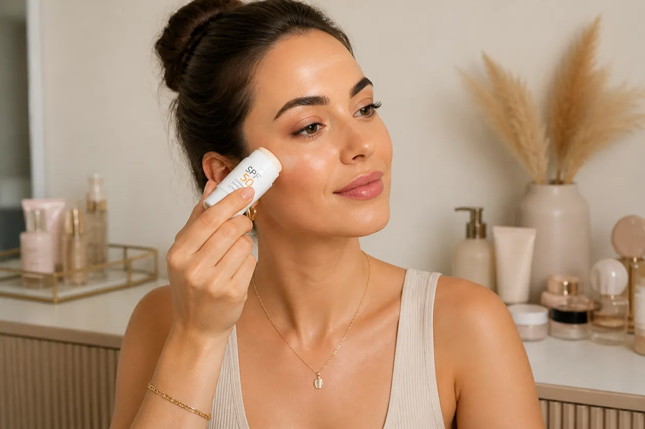 reaplicare stick SPF peste machiaj
