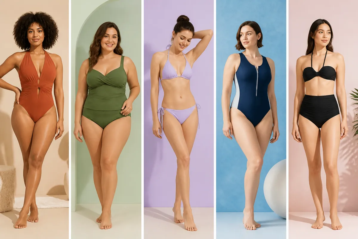 tipuri de costume de baie pentru diferite siluete feminine