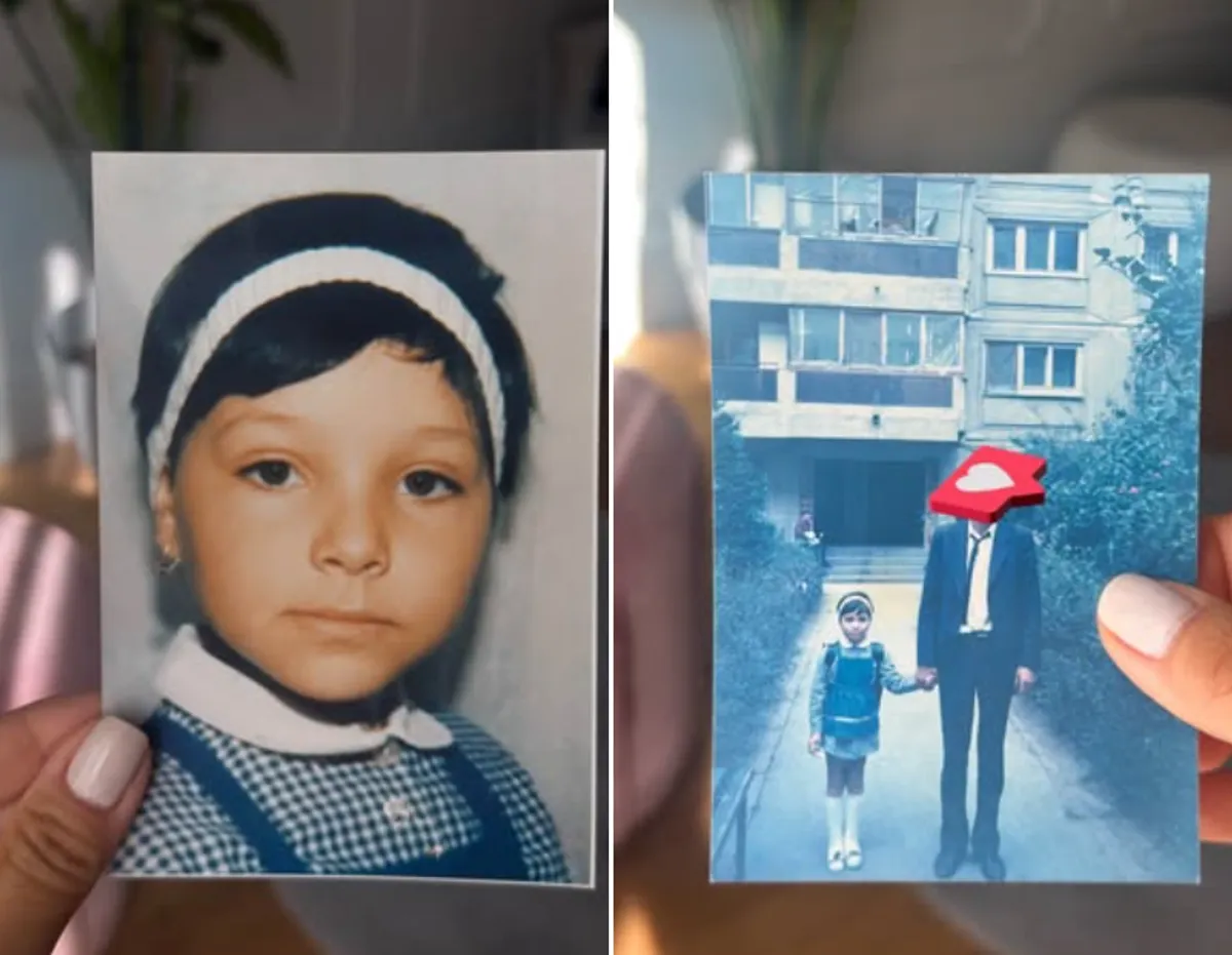 Corina Caragea, imagini rare din copilărie: cum arăta prezentatoarea PRO TV în prima zi de școală