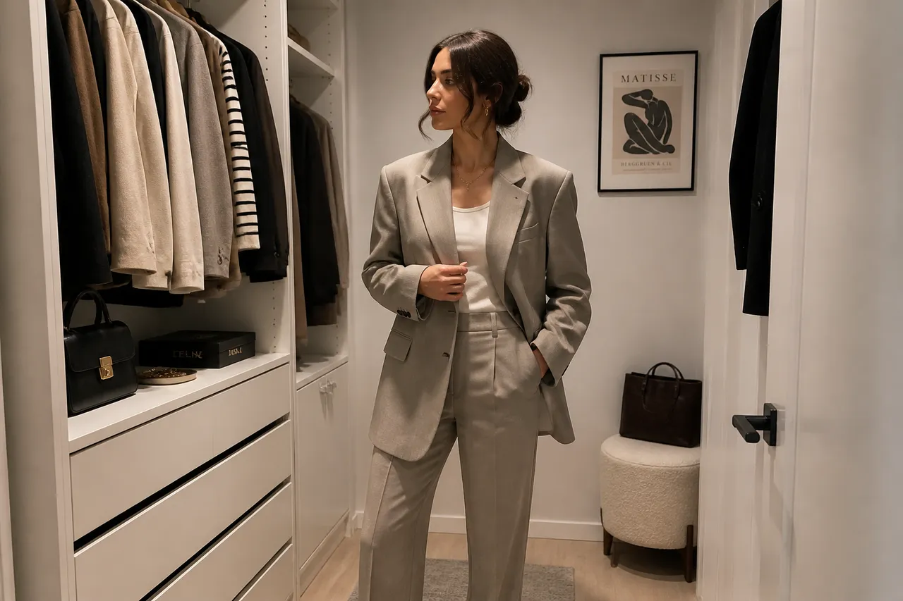 croiala oversized într-o garderobă mică