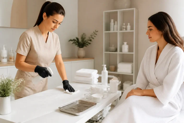 Curățenia reală într-un beauty lounge se vede înainte de prima procedură