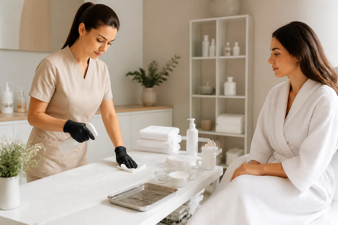 Curățenia reală într-un beauty lounge se vede înainte de prima procedură