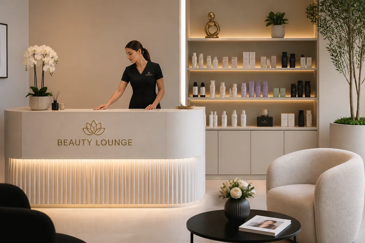 curățenie vizibilă într-un beauty lounge și spațiu cosmetic igienizat