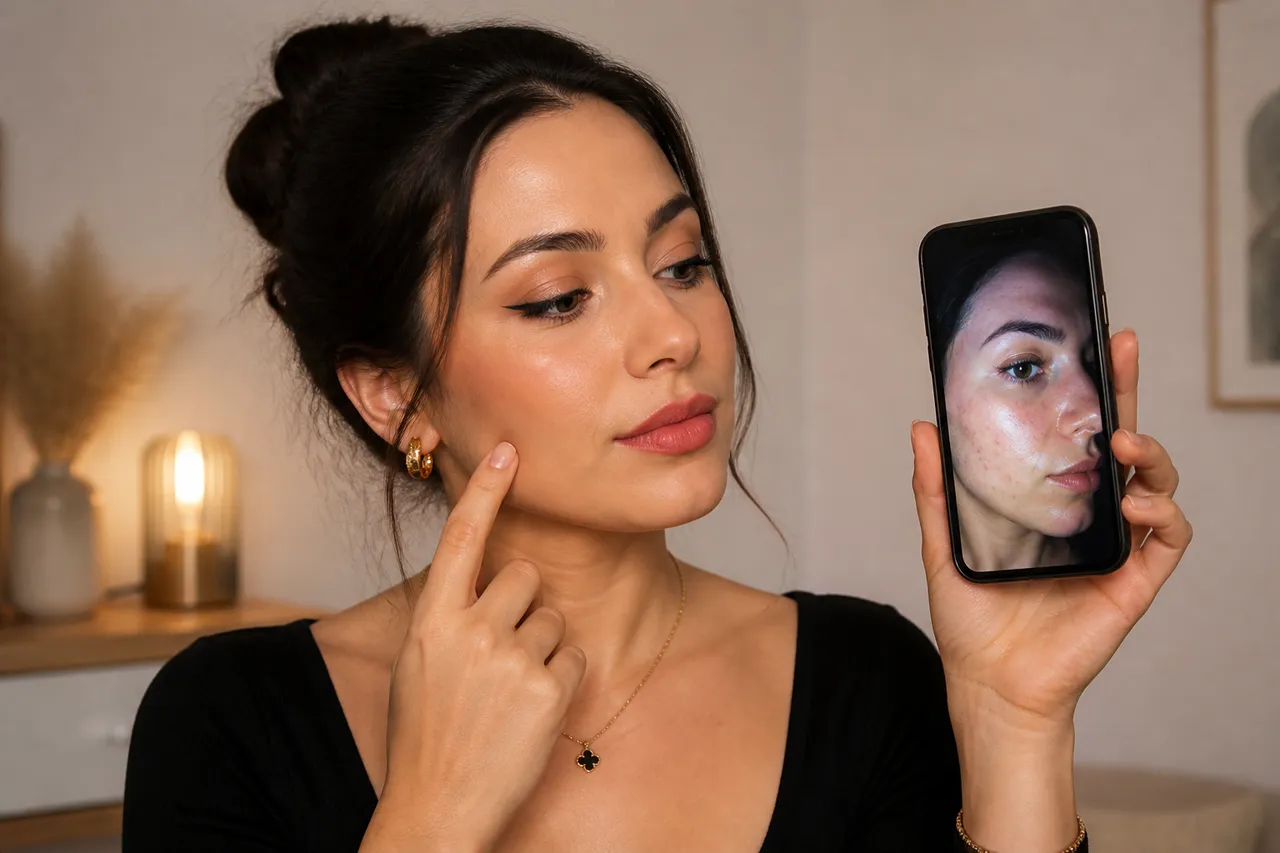 efect flashback pudră translucidă în fotografii