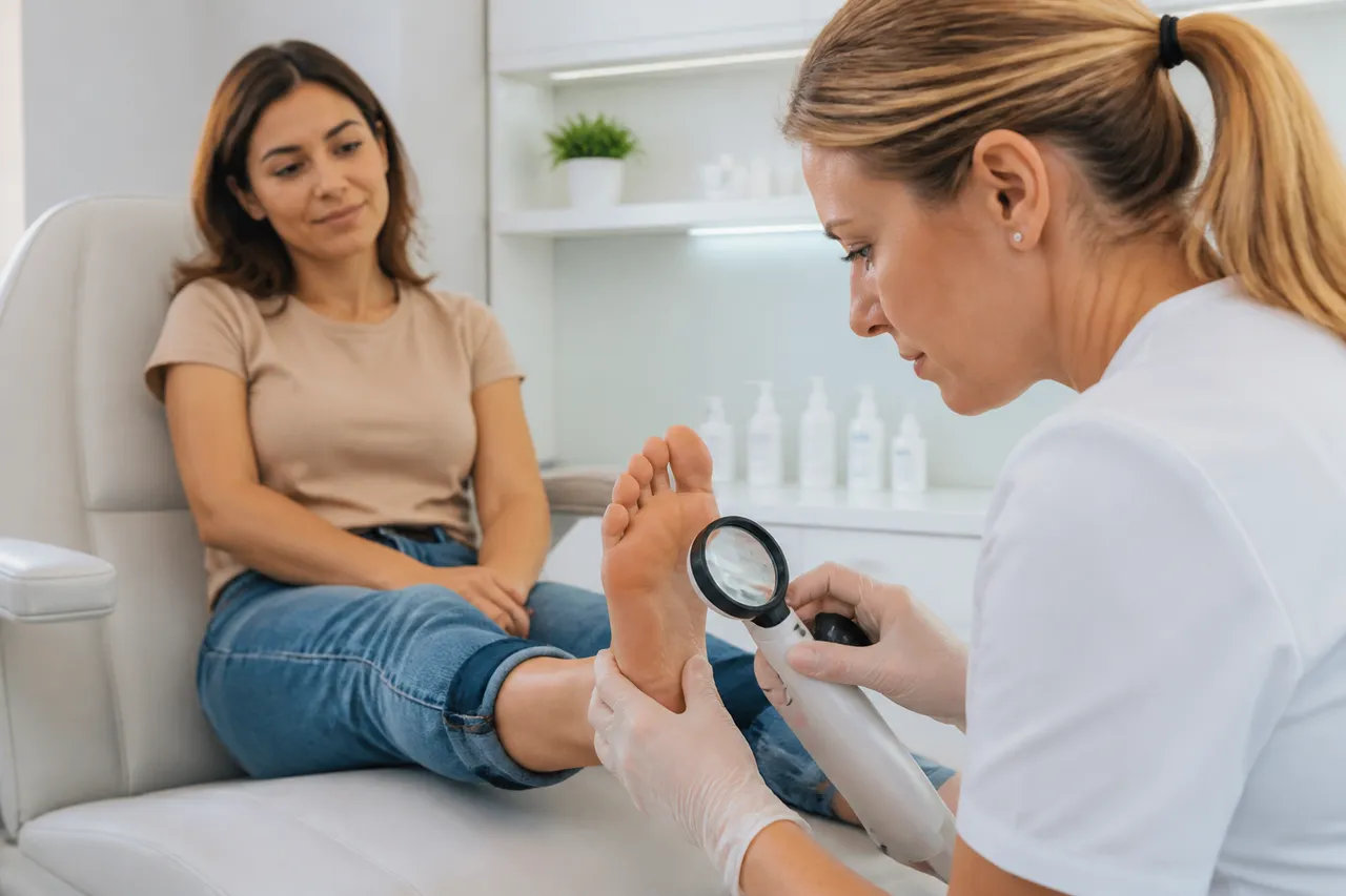 examinare dermatologică pentru verucă plantară