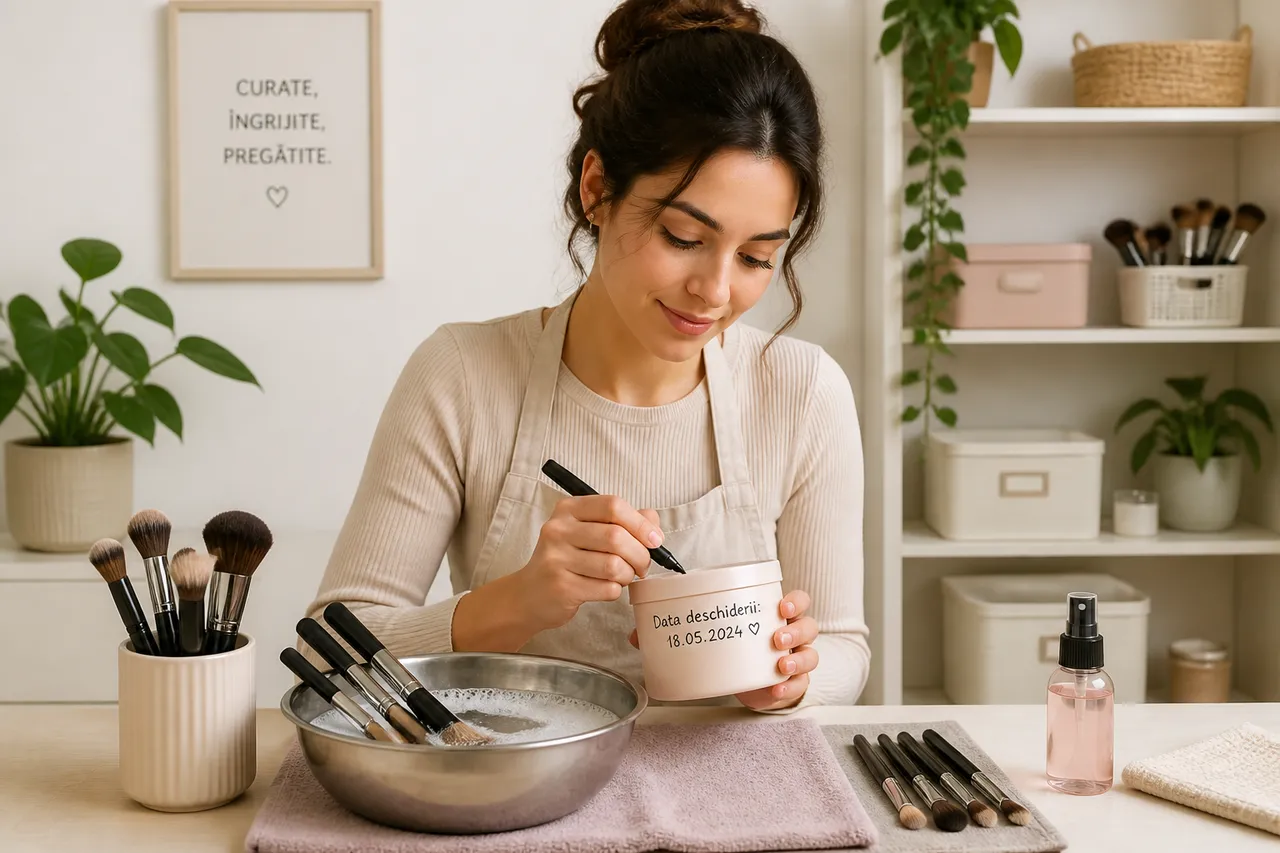 igiena trusei de machiaj și păstrarea produselor cosmetice