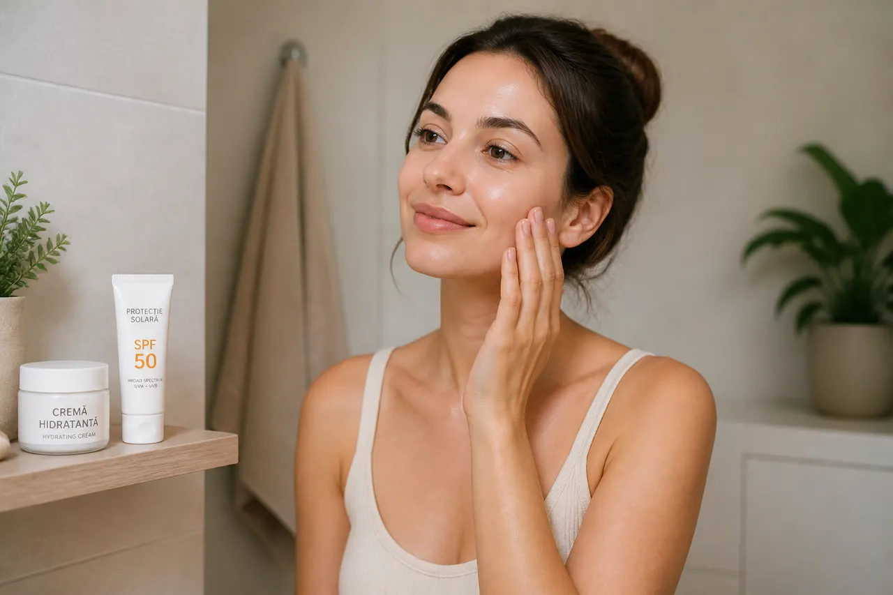 piele uscată în interior și cremă hidratantă cu SPF