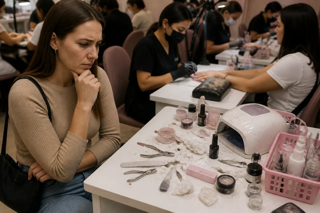 semne de igienizare superficială într-un salon de beauty