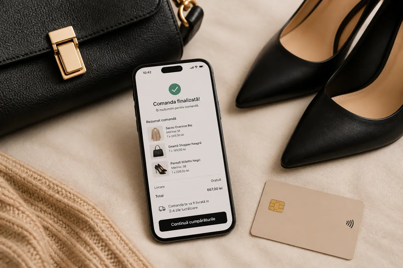verificarea detaliilor unei comenzi Fashion Days