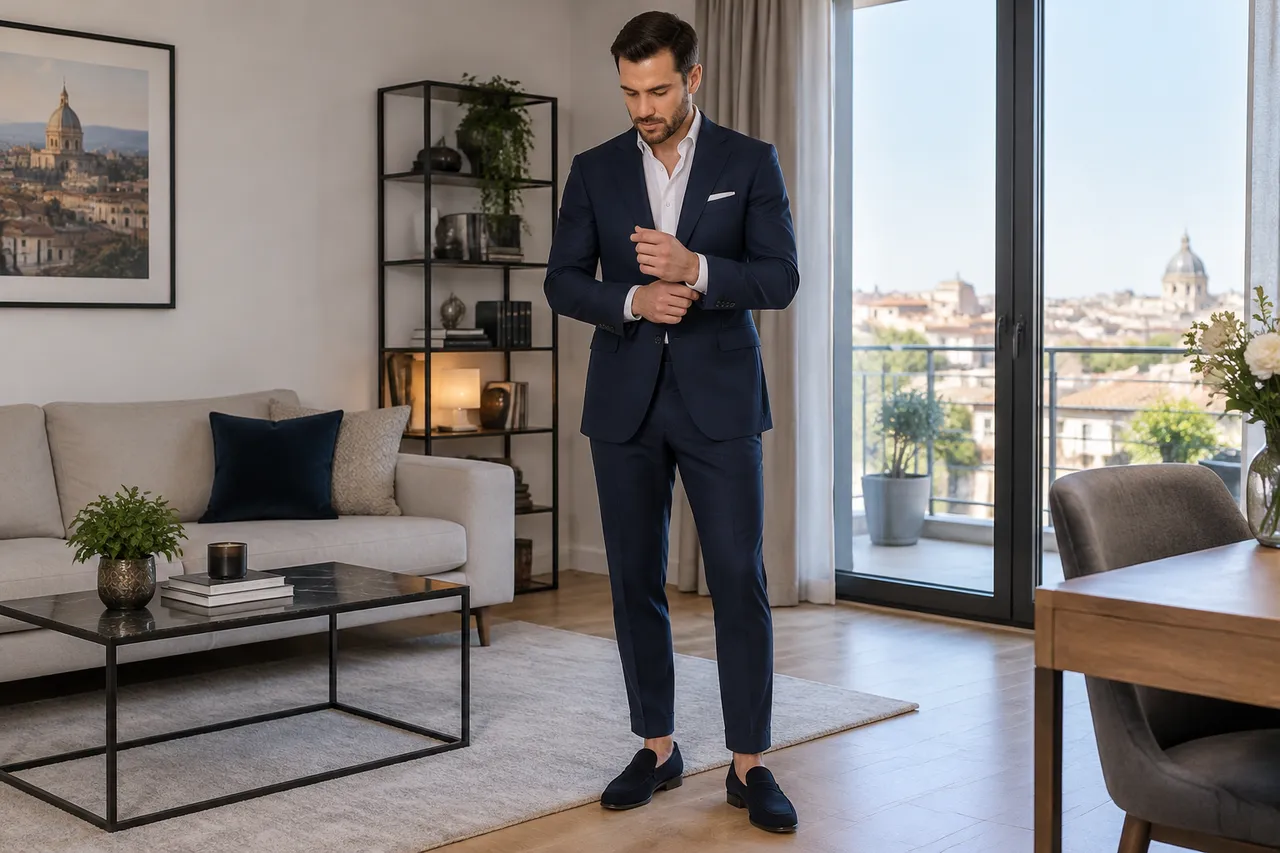 Costumul masculin relaxat păstrează eleganța fără să pară neglijent