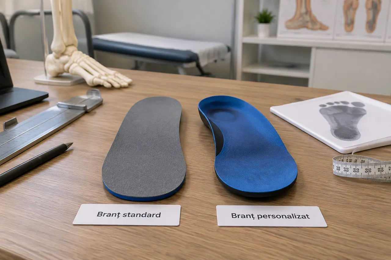 diferența dintre branț standard și orteză plantară personalizată