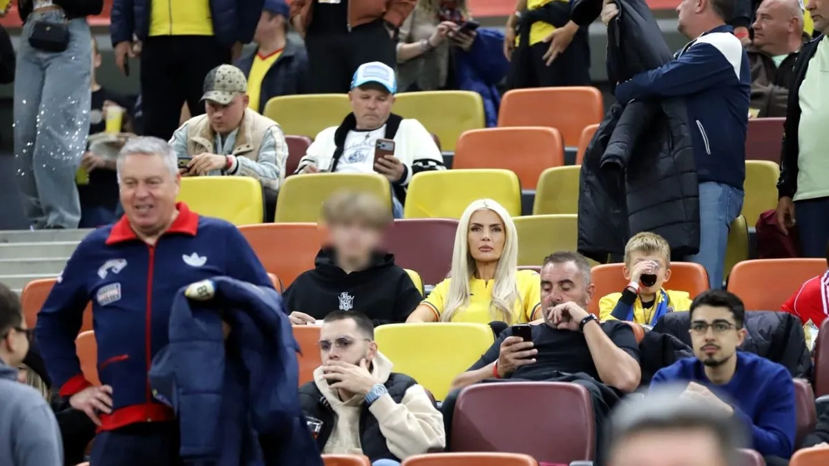Laura Vicol, apariție la România – Suedia: cum a fost surprinsă pe Arena Națională