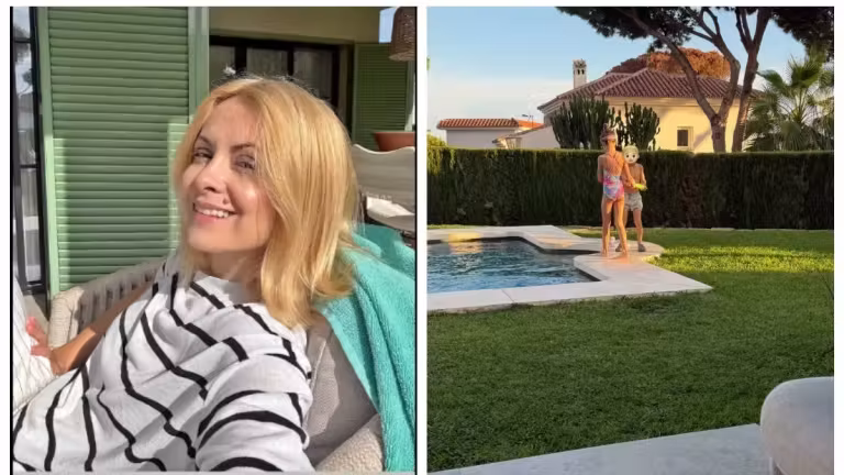 Simona Gherghe, imagini rare din vacanța în Andaluzia: copiii ei se bucură de piscină